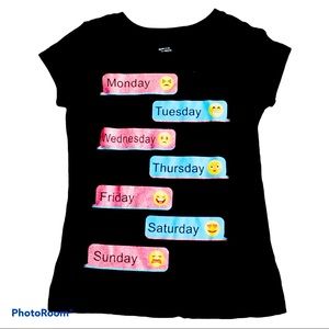 Evy Of California Monday to Friday emoji T-Shirt.